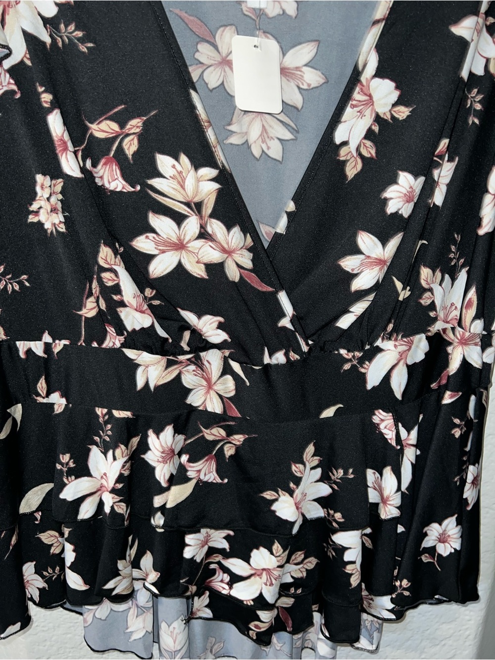 Floral Ruffle Babydoll Top - Picture 4 of 6